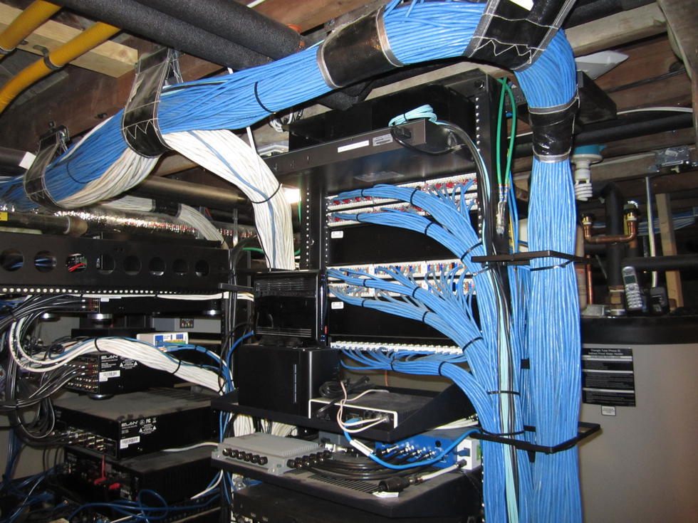 Professional office networking wiring