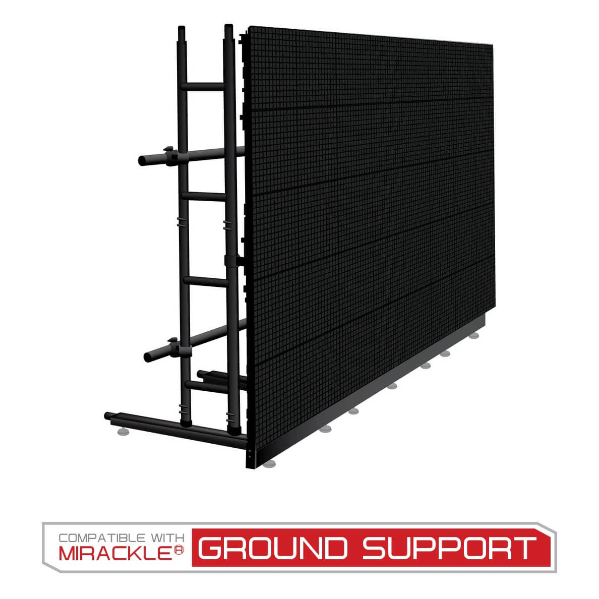 Picture of a black color ground support device
