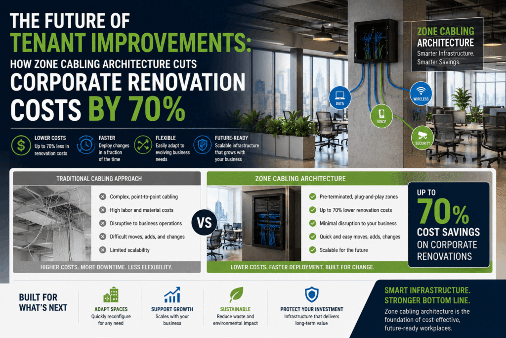 How Zone Cabling Architecture Cuts Corporate Renovation Costs