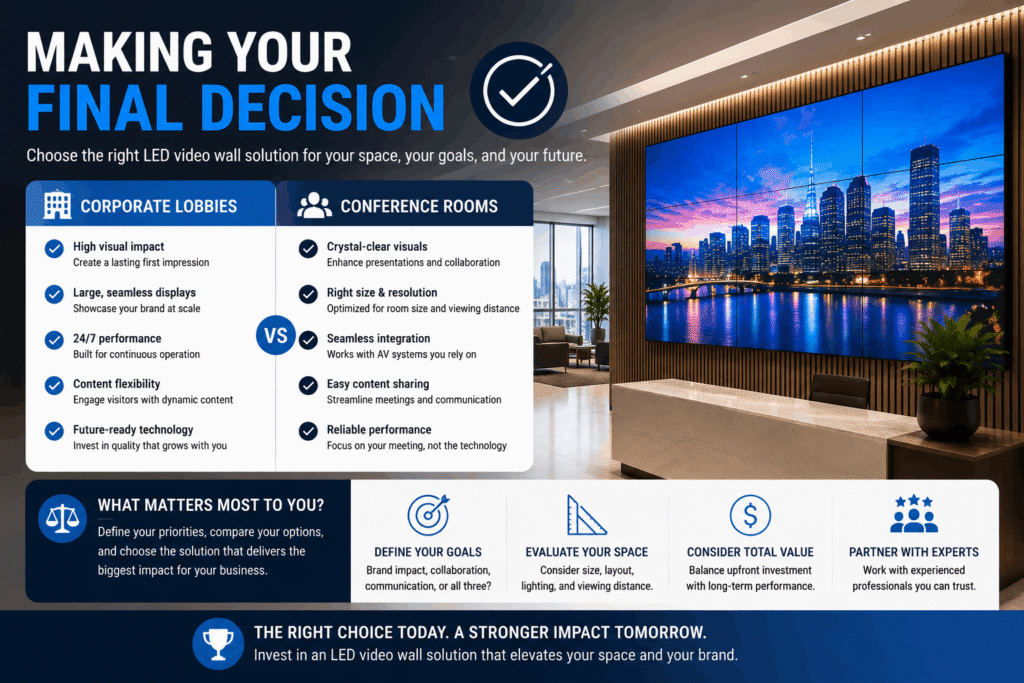 Making Your Final Decision LED Video Wall Installation