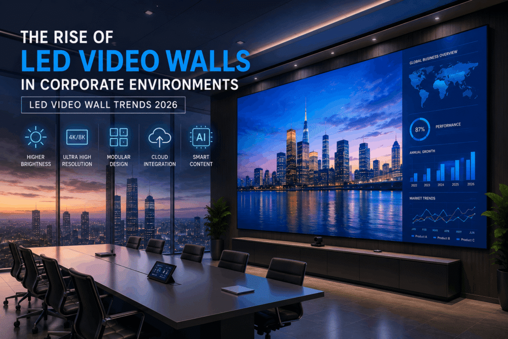The Rise of LED Video Walls in Corporate Environments LED Video Wall Trends 2026
