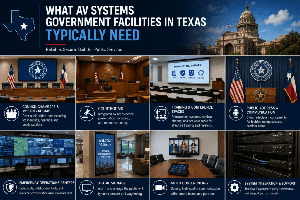 What AV Systems Government Facilities in Texas Typically Need